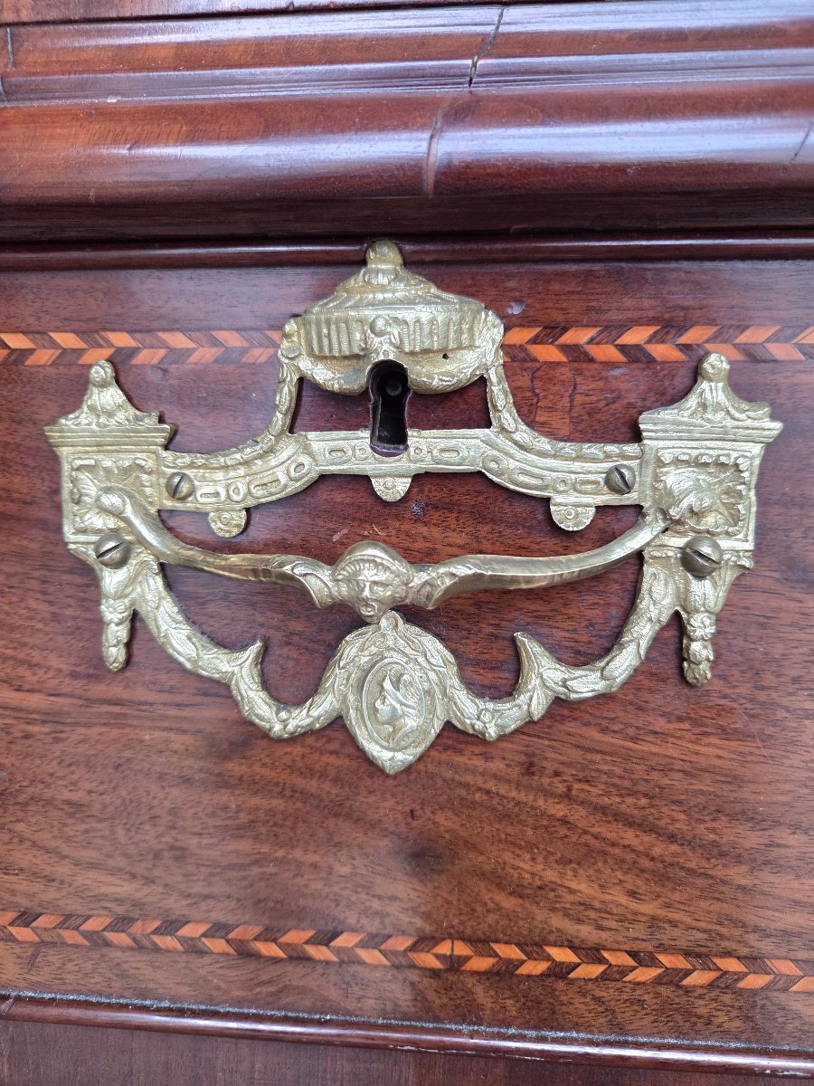 Dutch Sideboard Made Of Mahogany With Inlay Panels. Late 18th Century-photo-7
