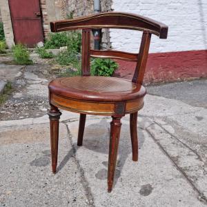 Mahogany Office Chair, Napoleon III, 19th Century. 