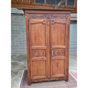 Wedding Armoire, Molded And Carved In Oak, Louis XV, 18th Century 