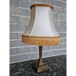 Lampe de table en bronze patiné , Empire, d'époque fin XIXème 