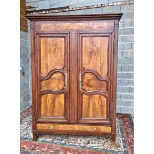 Armoire Louis XVI en chêne et acajou – d'époque XVIIIᵉ siècle