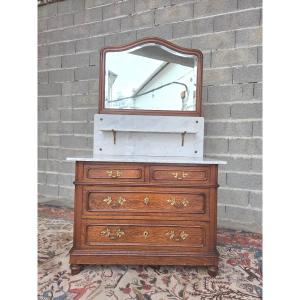Louis-philippe Oak Dressing Table – 19th Century