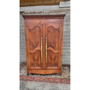 Louis XV Cherrywood Wardrobe – 19th Century Regional Work