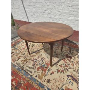 Walnut Drop-leaf Table, Louis XVI, Late 19th, Early 20thᵉ Century.