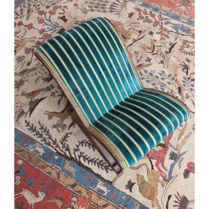 Tabouret Curule basculant en chêne, Renaissance, d'époque fin XIXᵉ Siècle