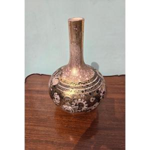 Vase Monacis, Vallauris, décor métallisé, vers 1955-1965. D'époque XXème 