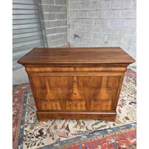 Commode Louis-Philippe en noyer et placage de noyer. Depoque XIXᵉ siècle