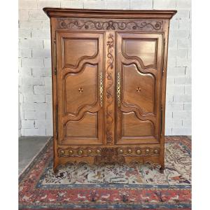 Lorraine-style Oak Cabinet, Carved And Molded. Louis XV Style, 19th Century