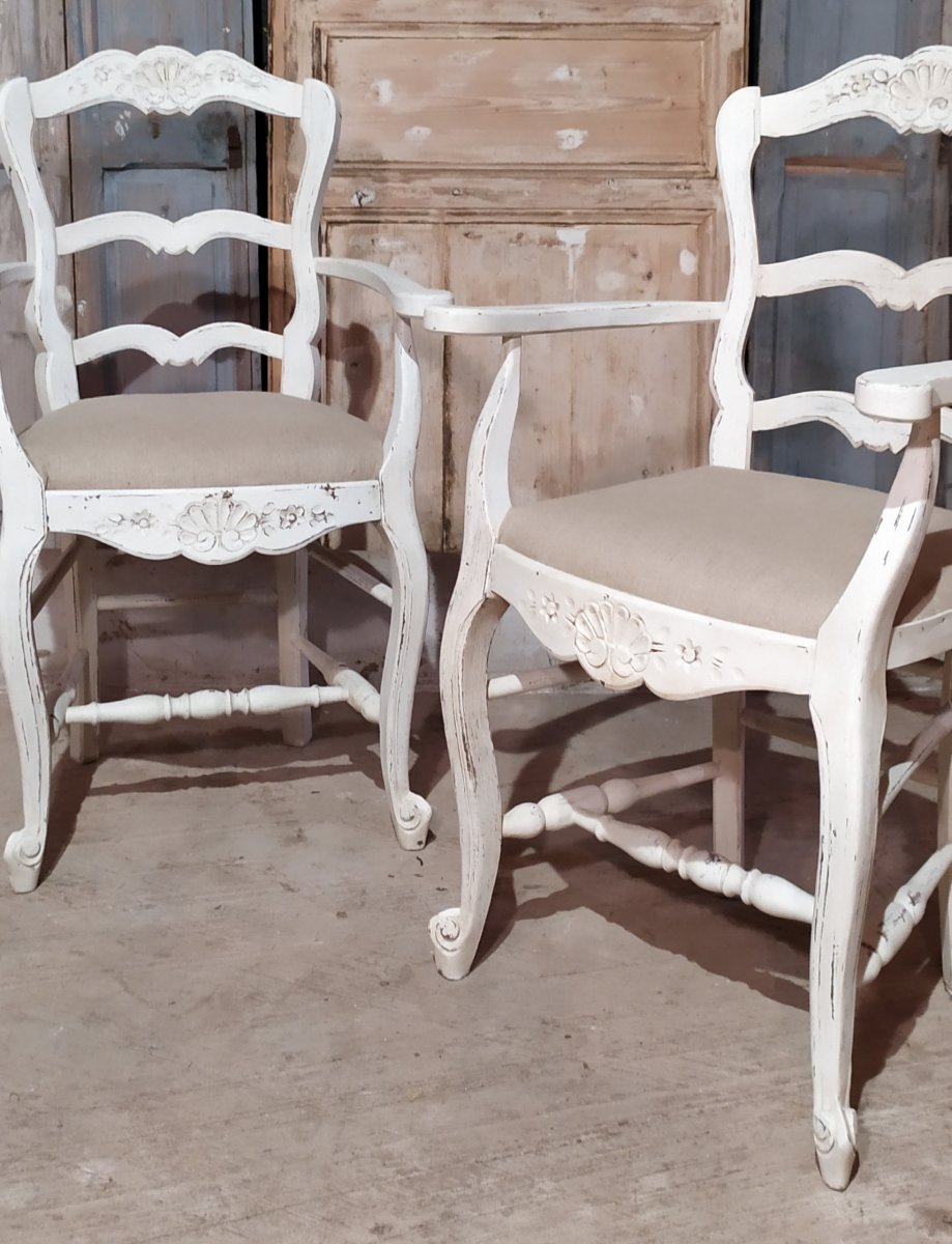 Pair Of Neo-rustic Armchairs-photo-3