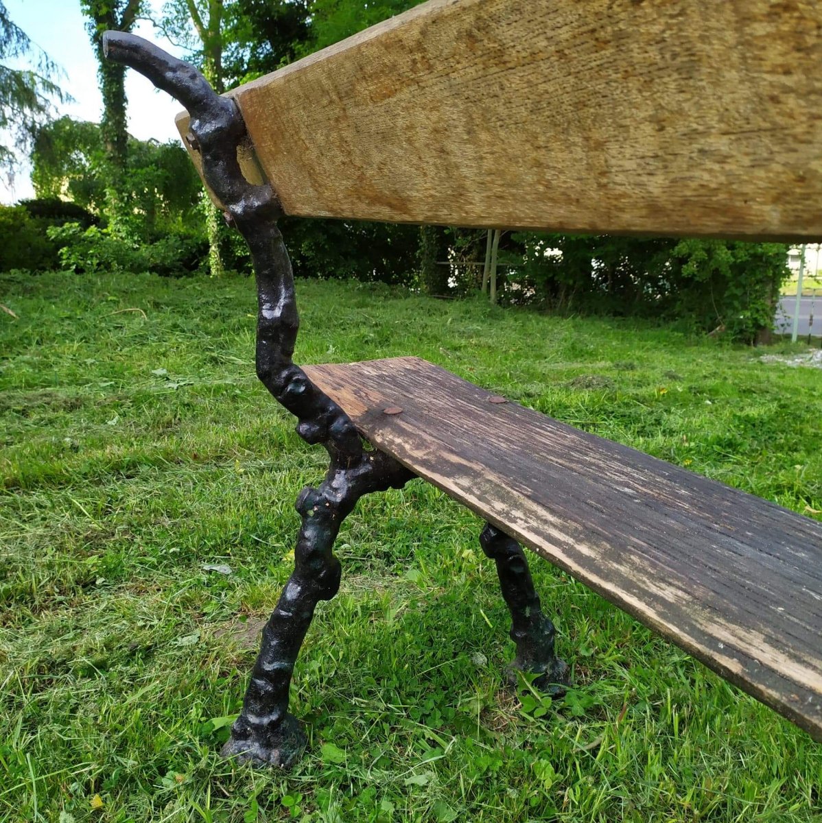 Banc De Jardin Pieds En Fonte-photo-4