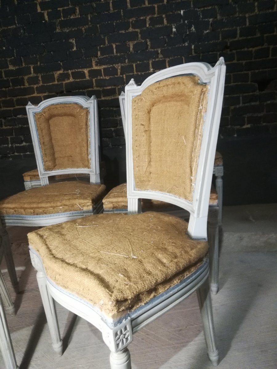 Série De 6 Chaises De Style Louis XVI-photo-4