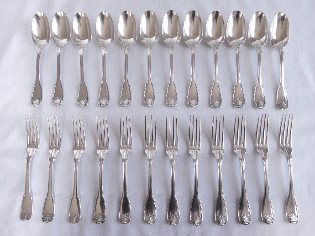 Lapparra & Lapar : Sterling Silver Flatware For 12 Guests-photo-8