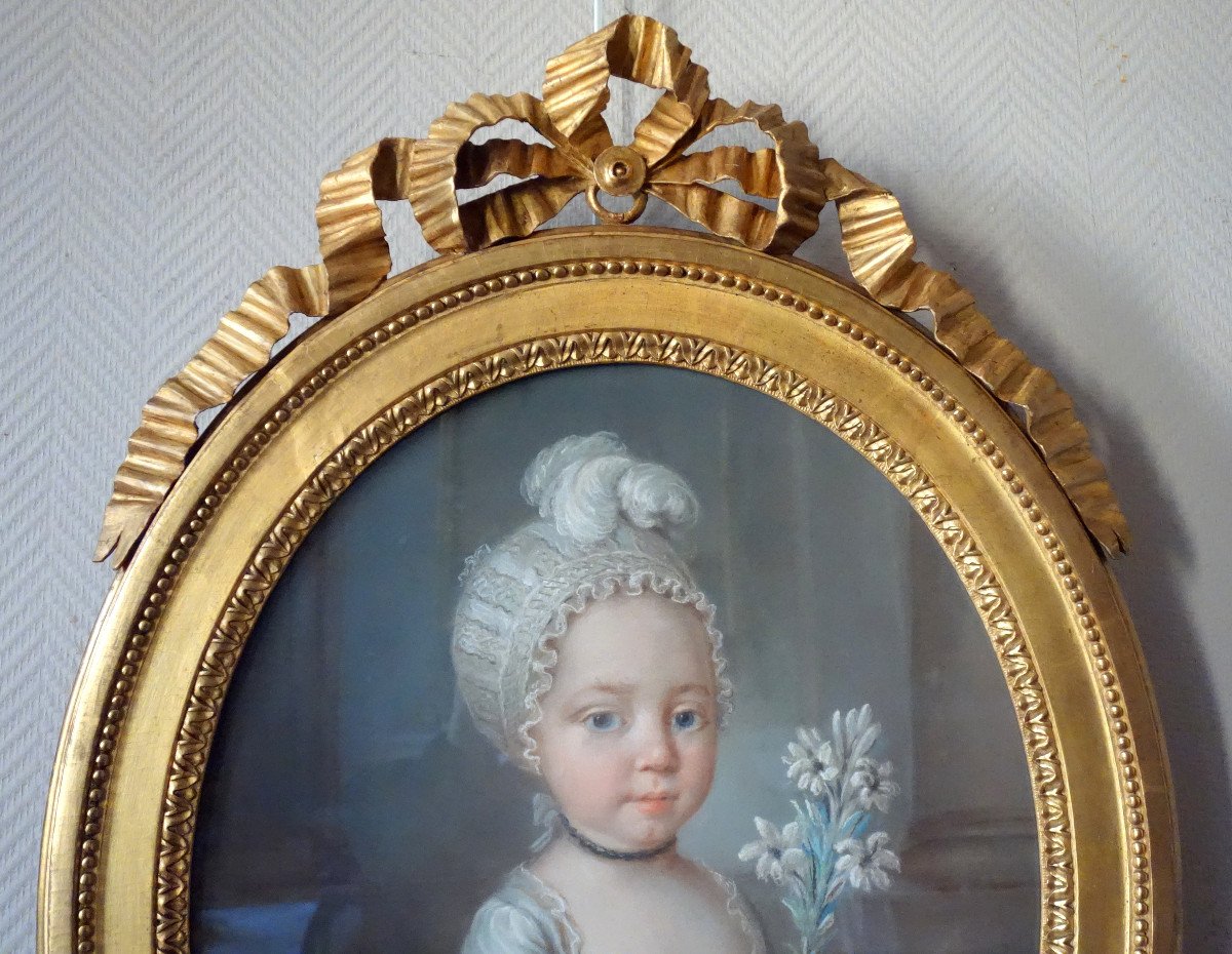 Portrait Pastel De Madame Royale, Marie Thérèse Ch De France, entourage de J. Siffred-Duplessis-photo-4