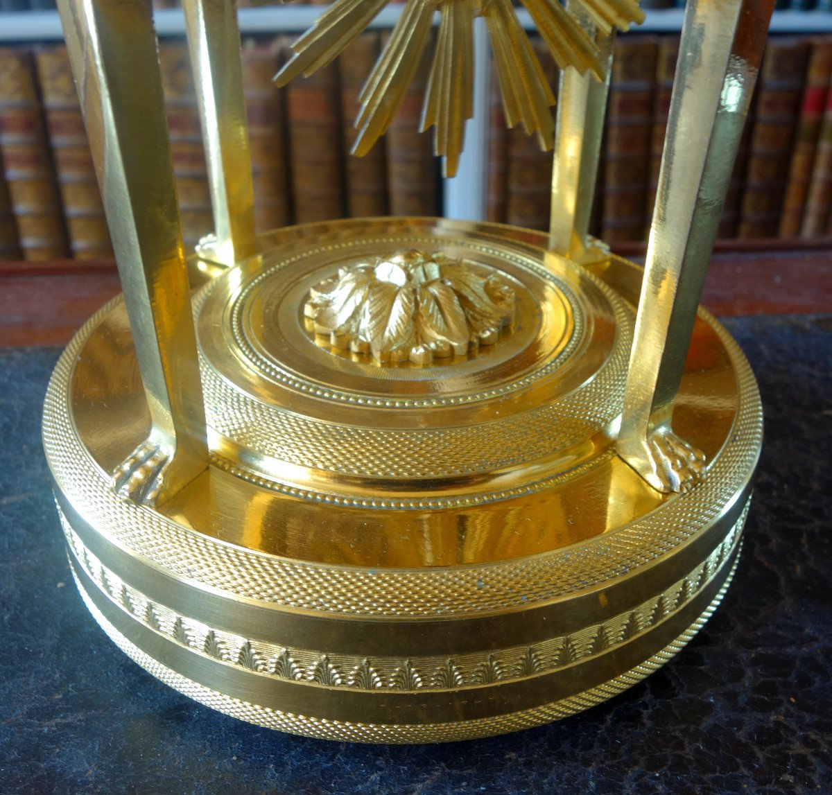 Clock Return From Egypt In Gilt Bronze, Blue Enamel - Consulat Period Circa 1800-photo-4