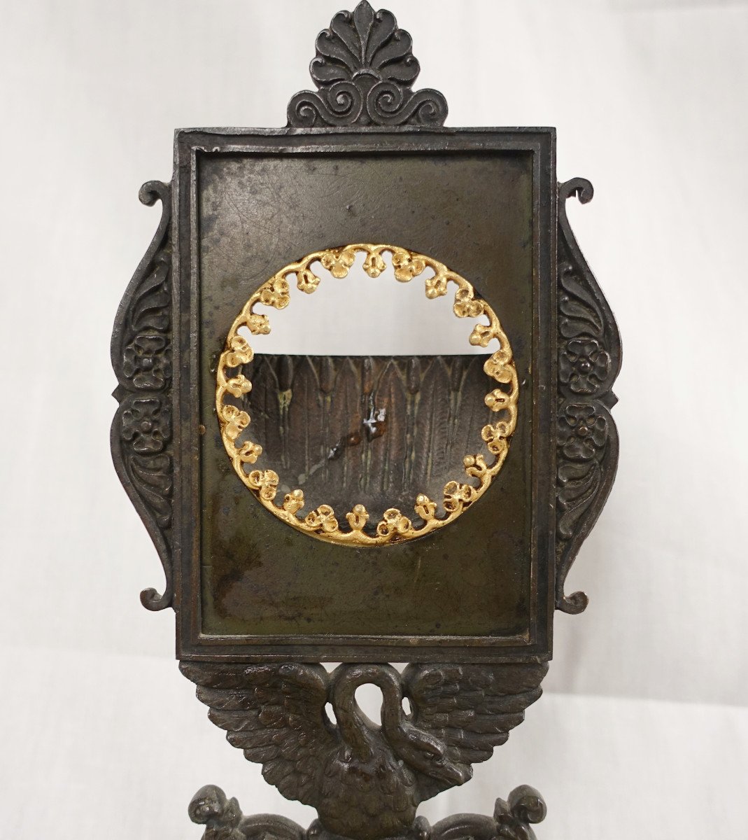 Watch Holder In Bronze And Marble - Neoclassical Work From The Empire Restoration Period - Ca 1820-photo-1