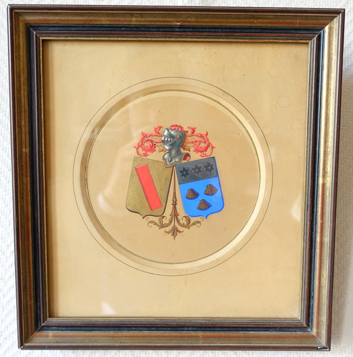 Agry In Paris - Heraldic Project Of Coat Of Arms Of Alliance - Gouache-photo-2