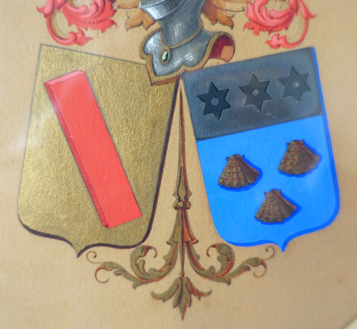 Agry In Paris - Heraldic Project Of Coat Of Arms Of Alliance - Gouache-photo-1