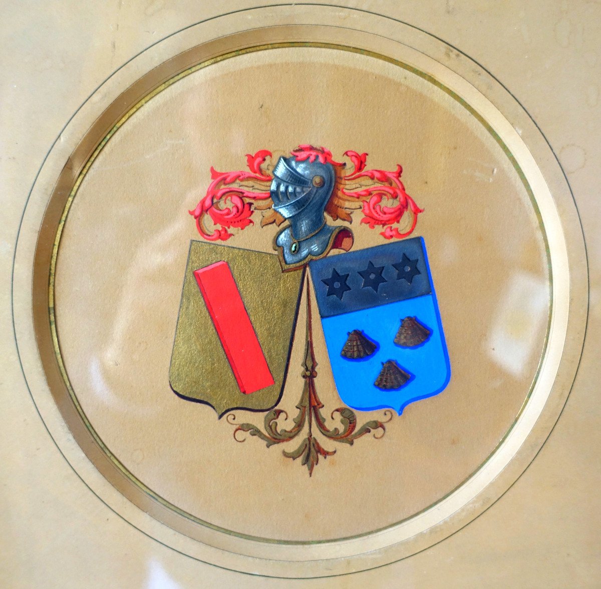 Agry In Paris - Heraldic Project Of Coat Of Arms Of Alliance - Gouache