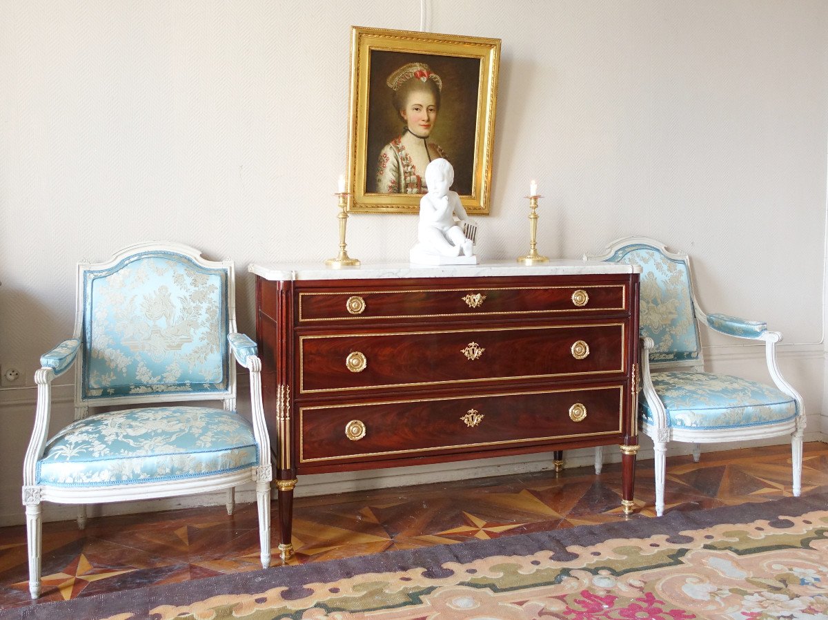 Ecole Française Du 18e Siècle, Portrait d'Aristocrate Signé Et Daté Melle Porcher 1768 - Hst-photo-3