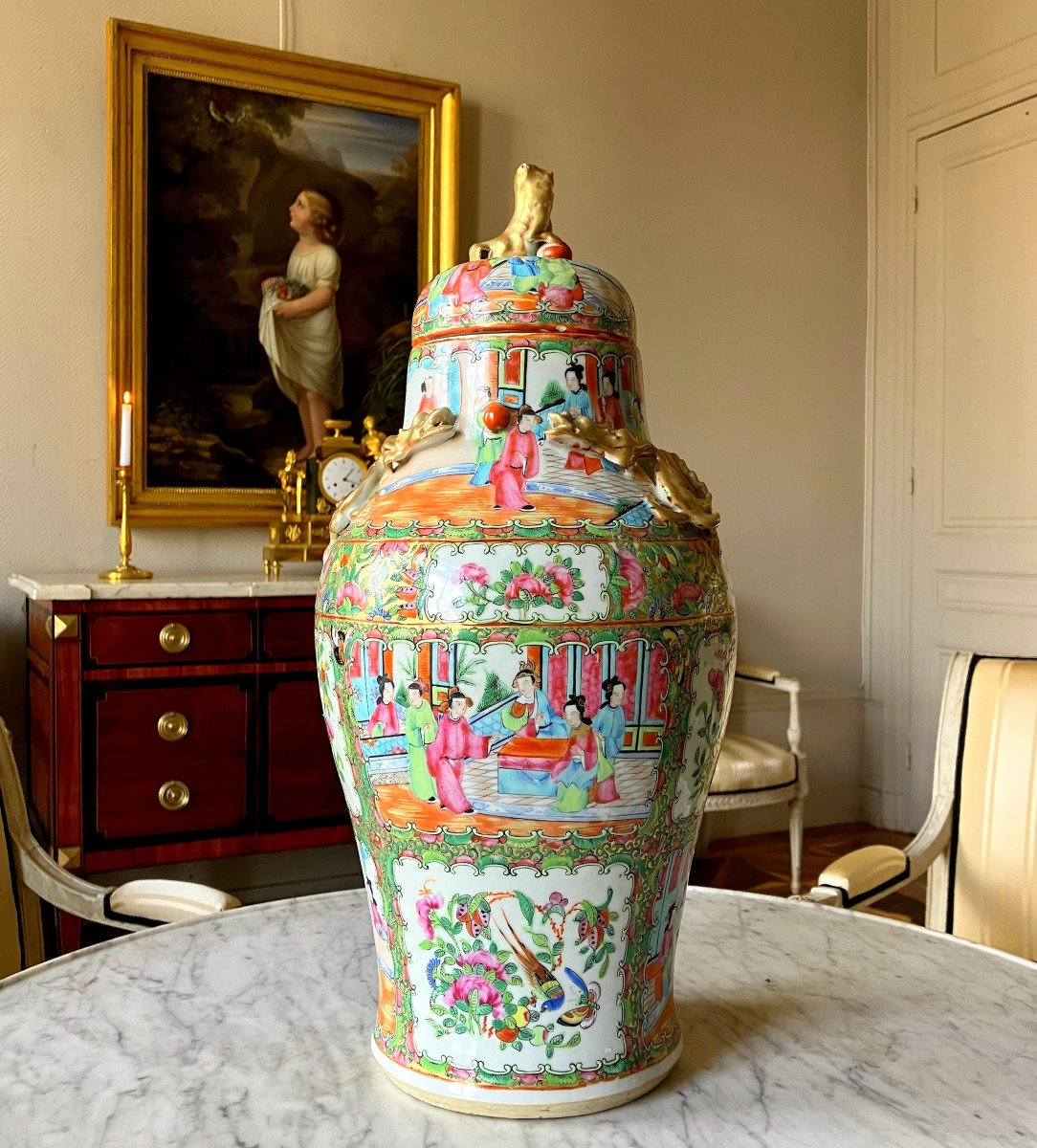 Fine Canton Porcelain Vase / Potiche, China, 19th Century - 45,5cm-photo-7