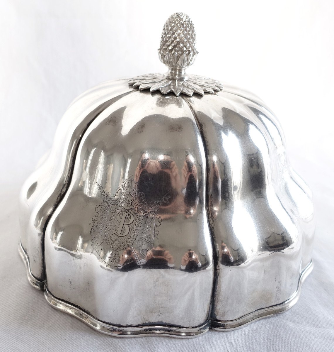 Bell Engraved With Imperial Arms By Christofle, Silver Metal - Napoleon III Period