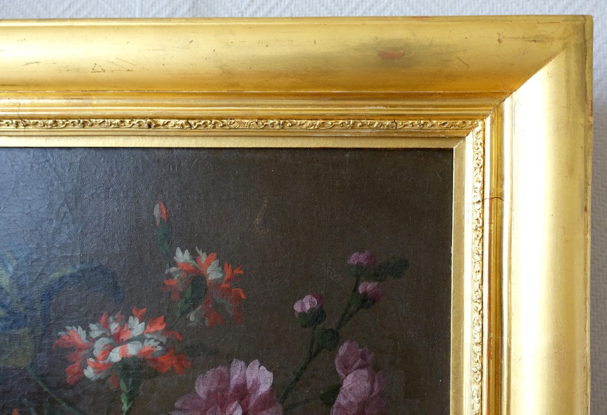Ecole Française Du XIXe Siècle : Tableau De Fleurs Vers 1800 - 80.2cm x 67.7cm-photo-2