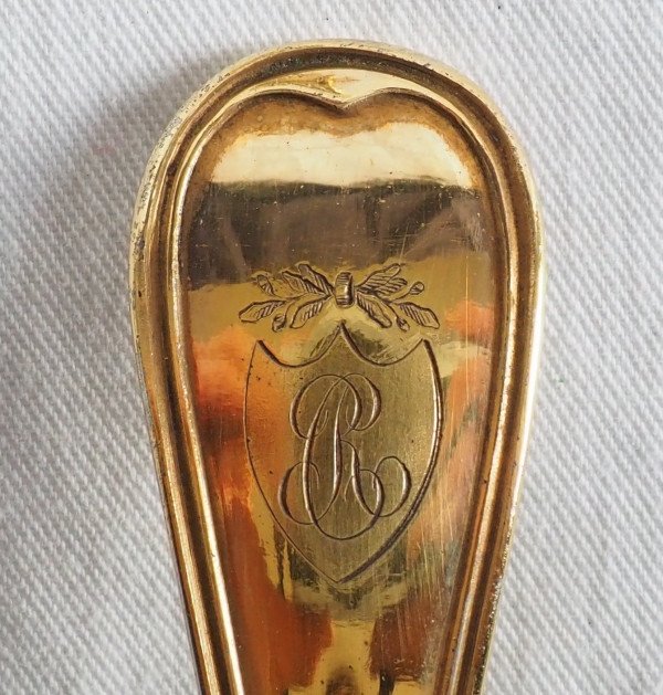 Vermeil Sugar Sifter (sterling Silver Covered With Fine Gold), France, Paris, Early 19th Centur-photo-2