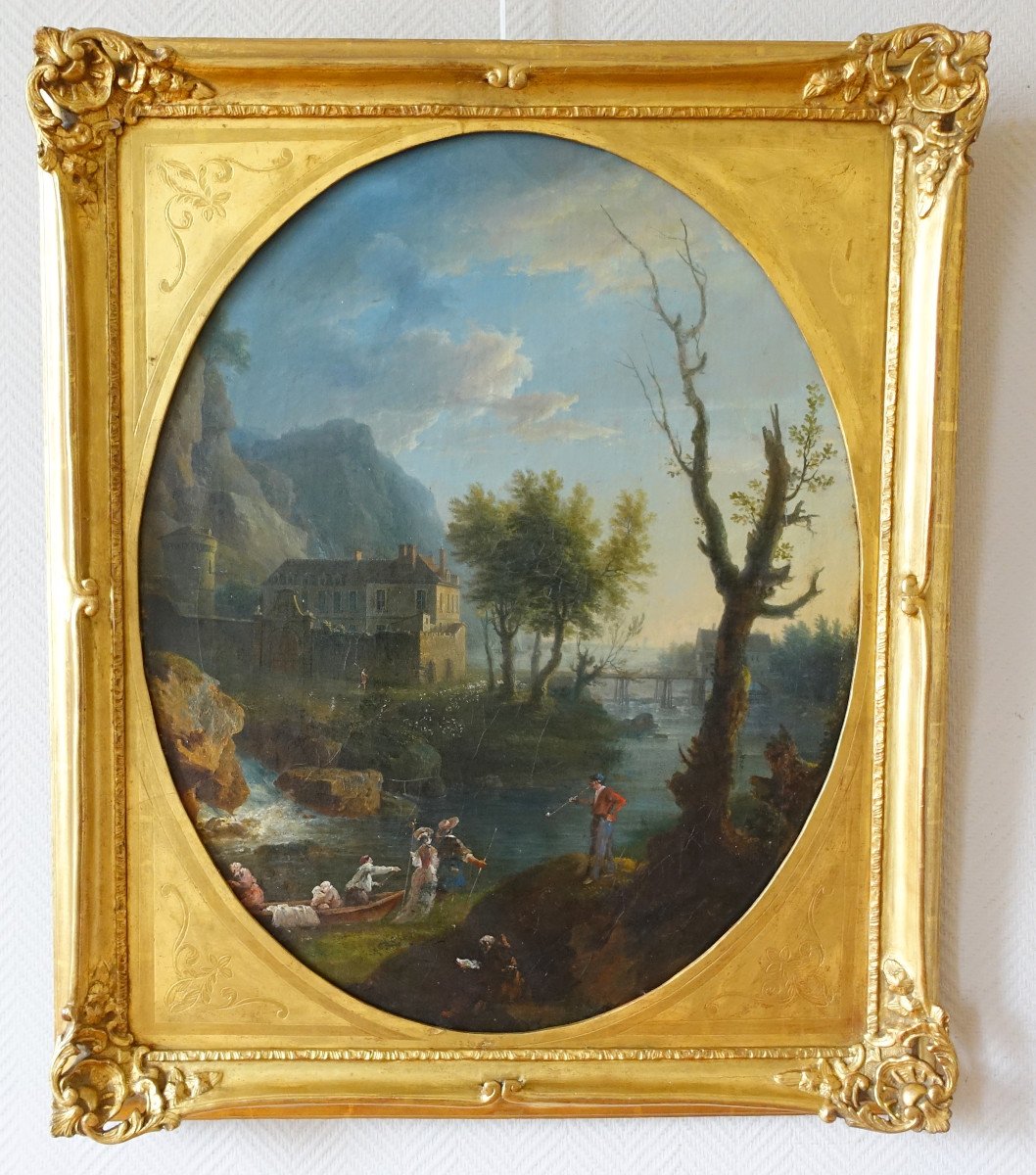  Early 19th Century French School, Chateau Du Dauphiné, Oil On Canvas