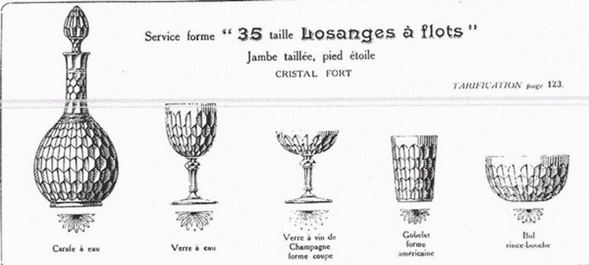 Baccarat : Série De 6 Coupes à Champagne d'enfants - Modèle Juvisy Celui Du Palais De l'Elysée-photo-3