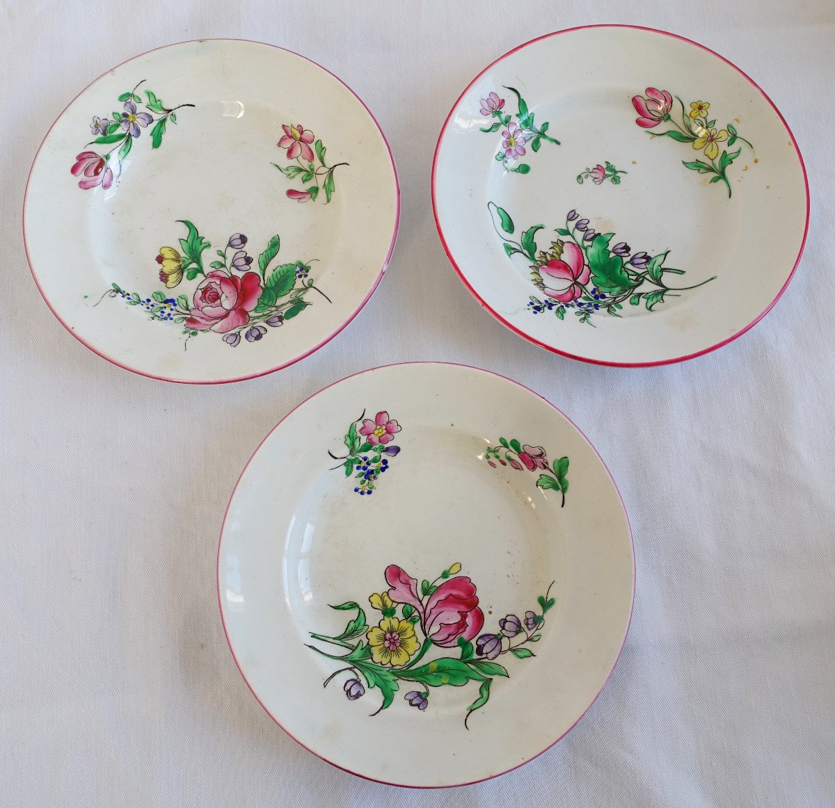 Lunéville - Earthenware Dinette Service Street Lamp Model - 9 Pieces Of Platter-photo-3