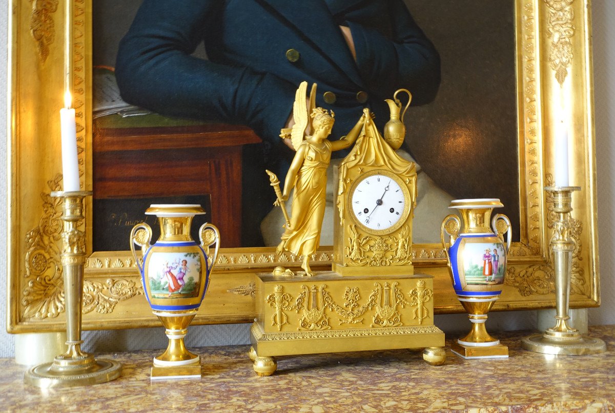 Claude Galle - Pair Of Ormolu Candlesticks - Empire Consulate Period-photo-6