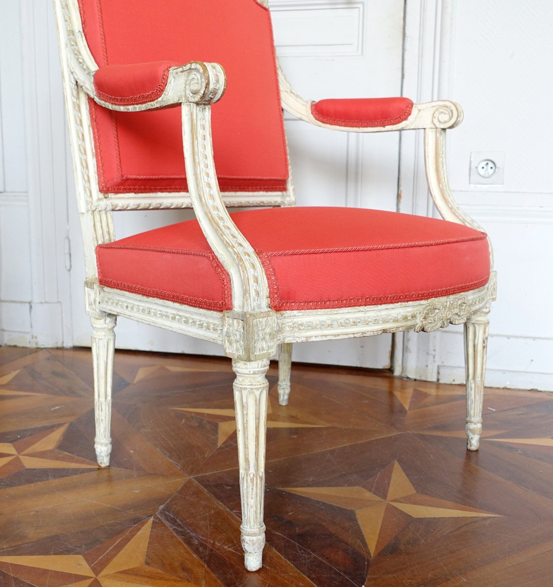 Adrien-pierre Dupain - Paire De Fauteuils à La Reine d'époque Louis XVI-photo-4