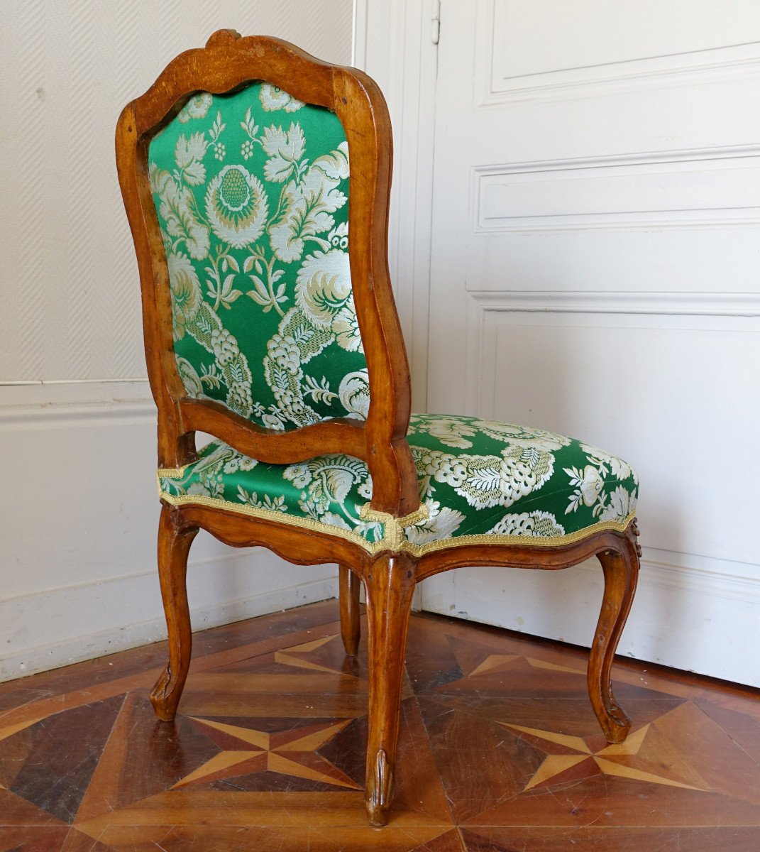Etienne Meunier - Chaise De Salon d'époque Louis XV Richement Sculptée-photo-1
