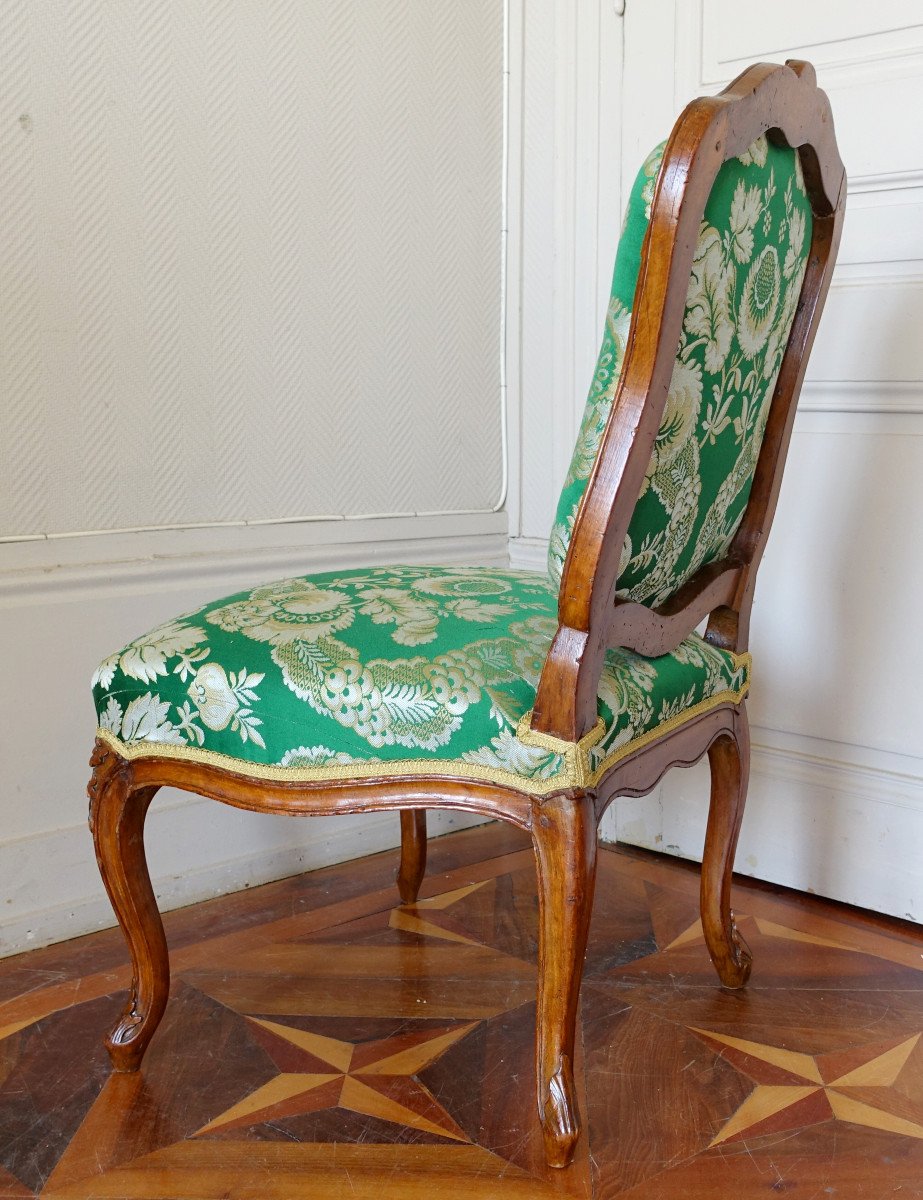 Etienne Meunier - Chaise De Salon d'époque Louis XV Richement Sculptée-photo-2