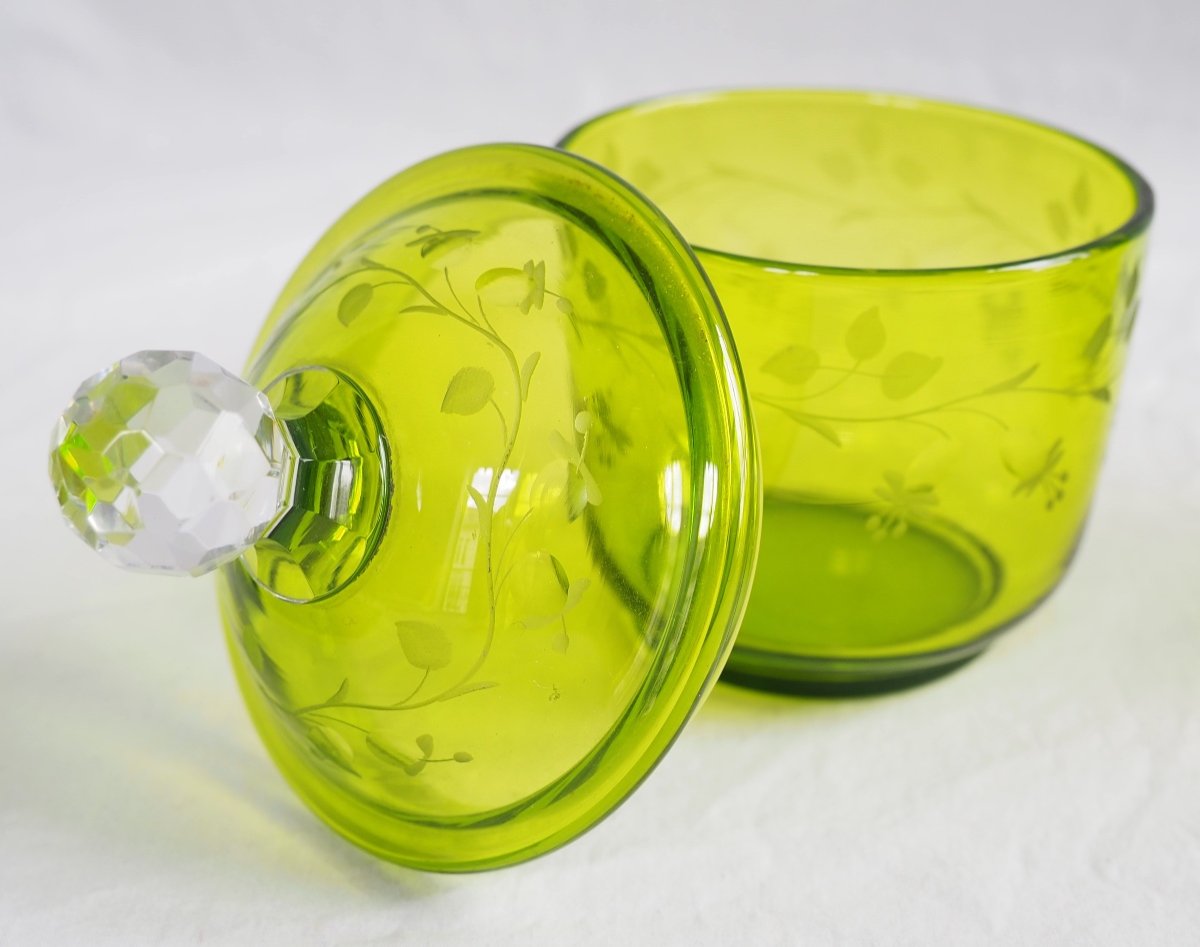 St Louis Crystal : Green Crystal Night Service - 5 Pieces-photo-2