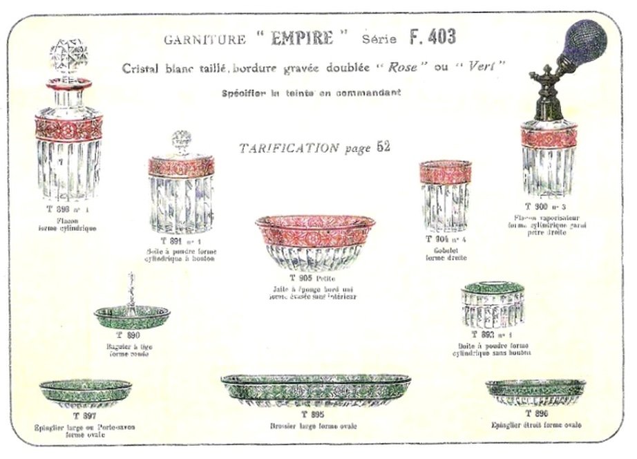 Cristal De Baccarat : Rare Flacon à Parfum Overlay Vert, Modèle Empire - 15,8cm-photo-4