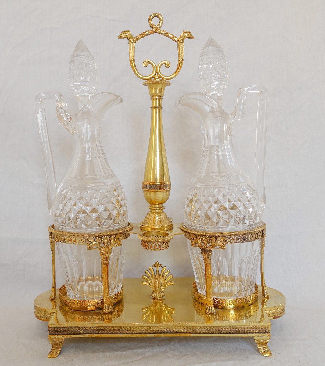 Huilier Vinaigrier En Vermeil d'époque Empire, Poinçon 1er Coq