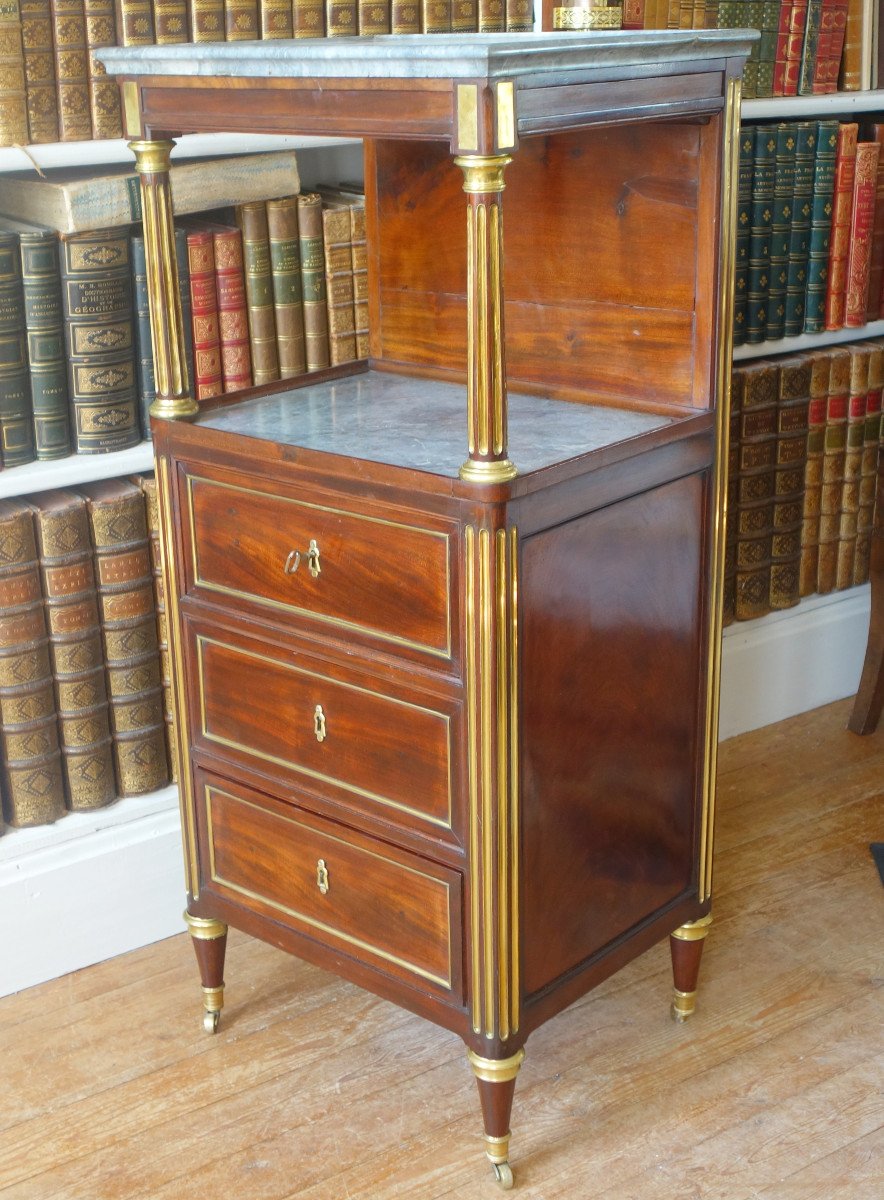 Mahogany Washstand For A Man, Directoire Period - 18th Century-photo-2