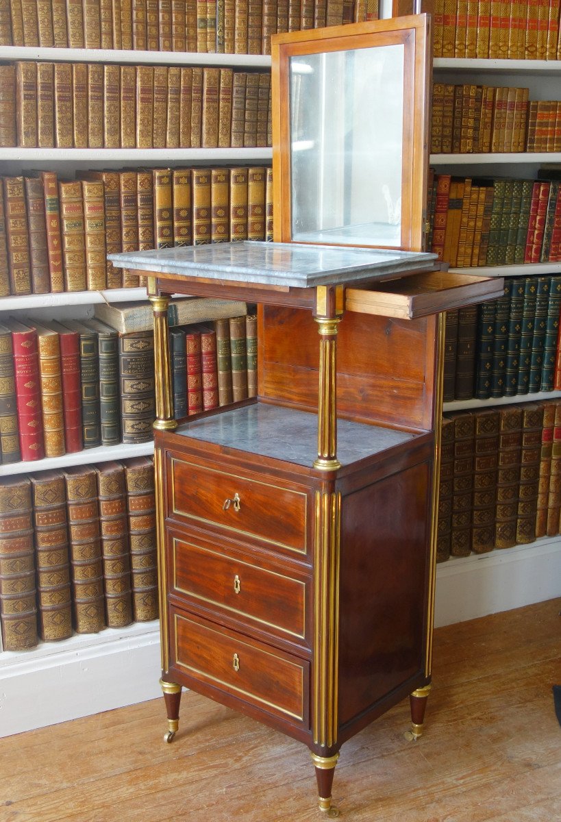 Mahogany Washstand For A Man, Directoire Period - 18th Century