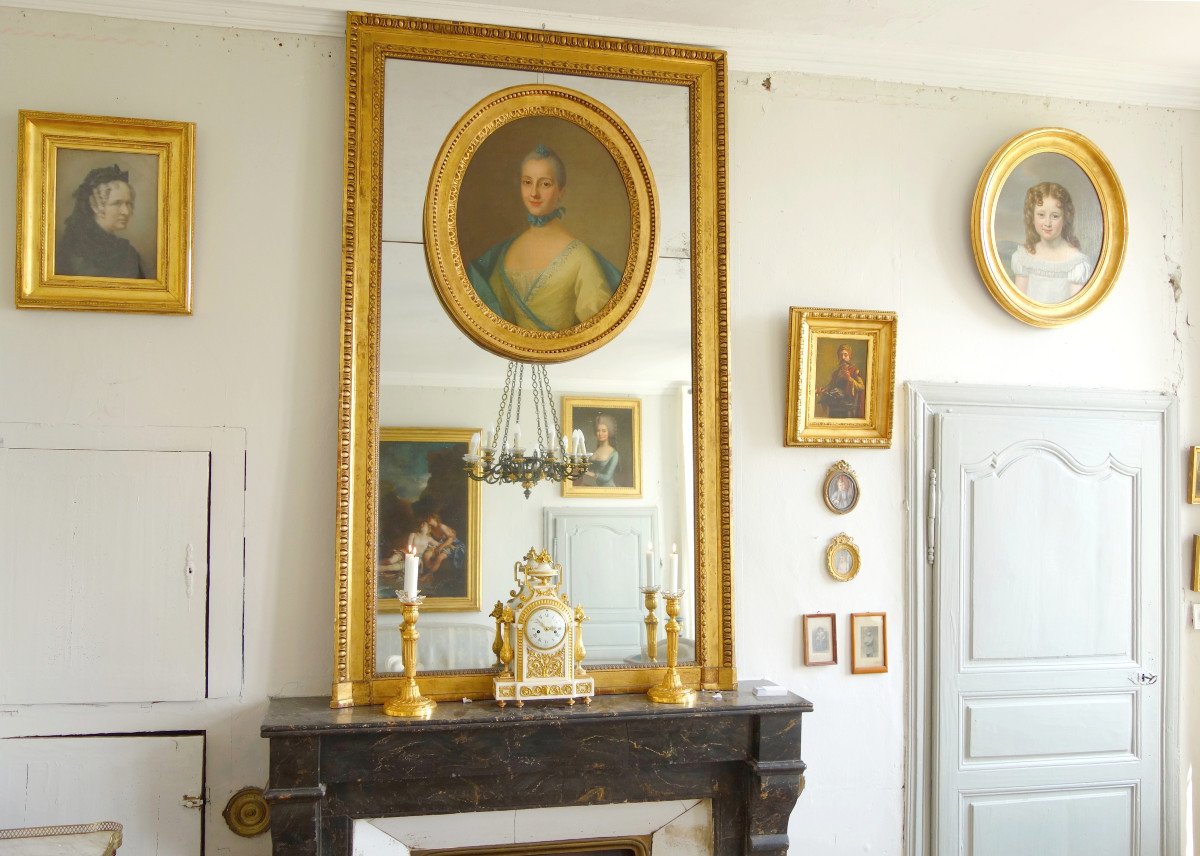 Ecole Française Du 18e Siècle, Portrait d'Aristocrate d'époque Louis XV-photo-5