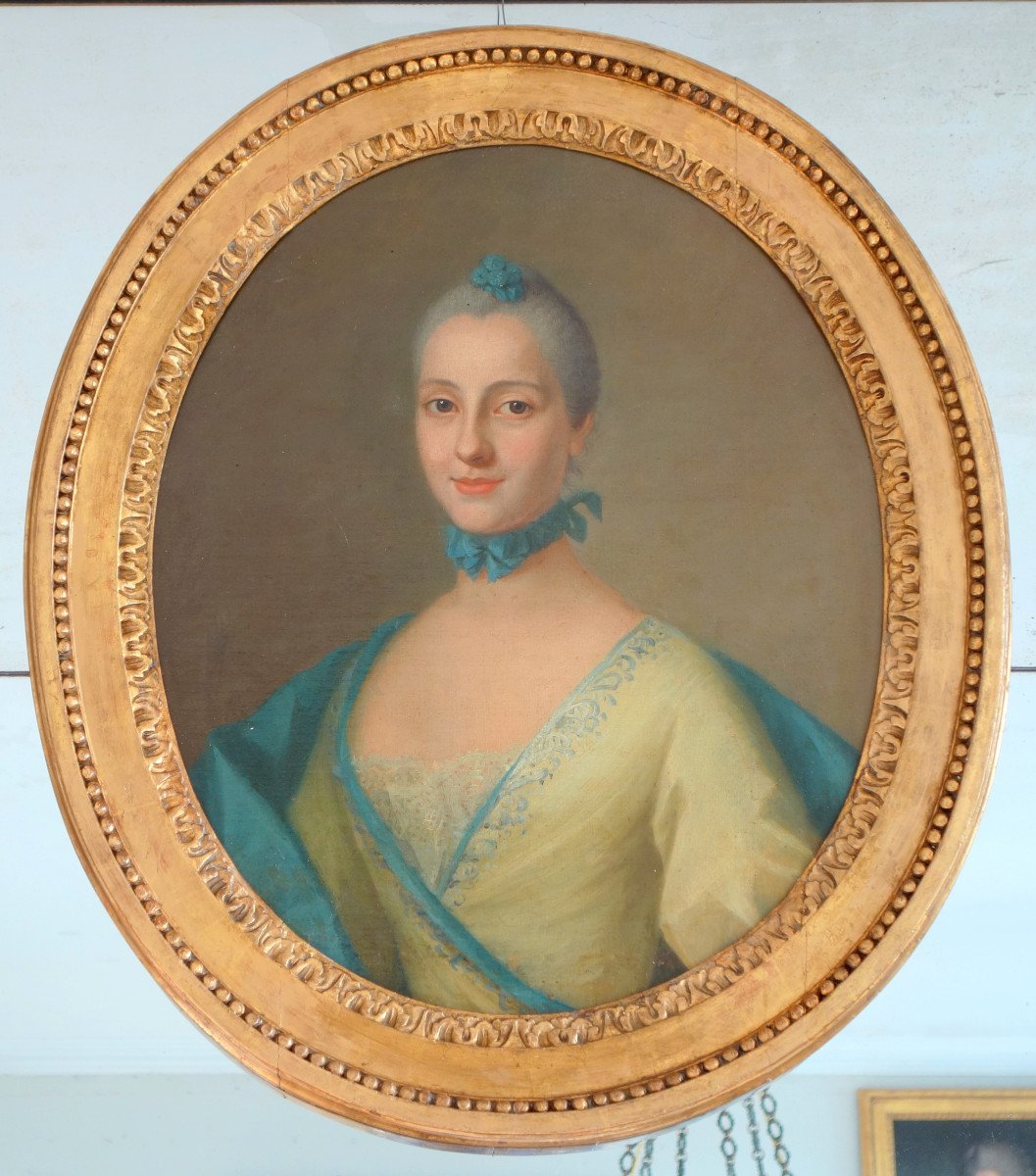 Ecole Française Du 18e Siècle, Portrait d'Aristocrate d'époque Louis XV