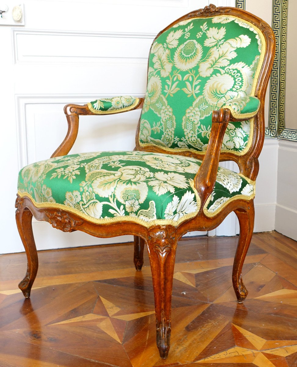 Henri Amand - Louis XV Period Queen's Armchair - Et Jme Stamp-photo-2