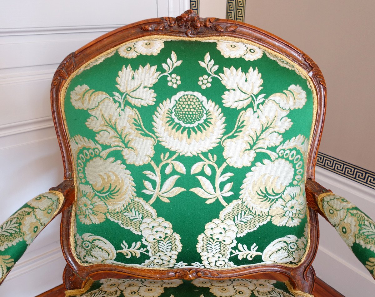 Henri Amand - Louis XV Period Queen's Armchair - Et Jme Stamp-photo-4