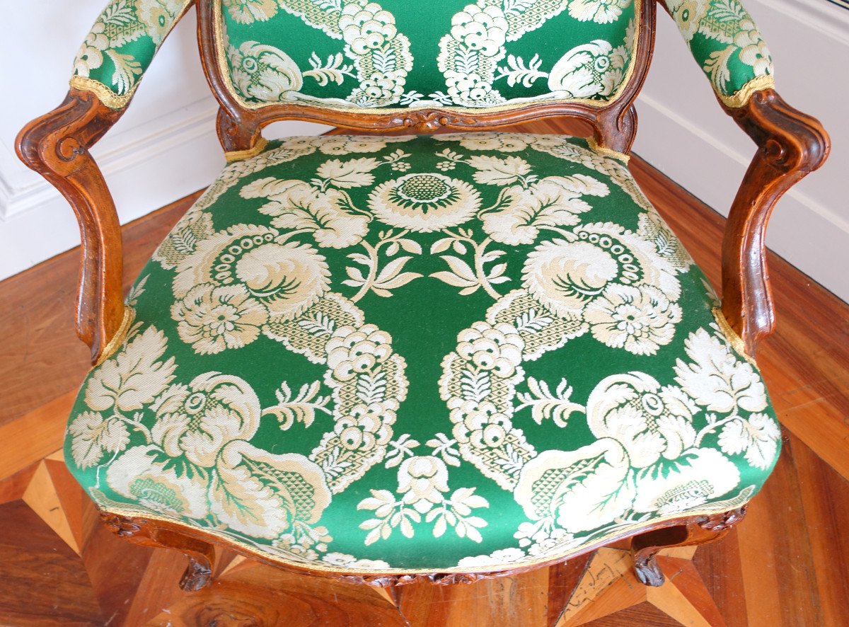 Henri Amand - Louis XV Period Queen's Armchair - Et Jme Stamp-photo-5