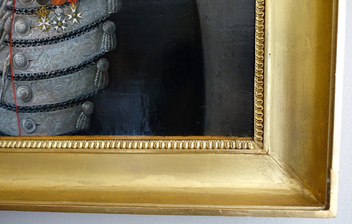 Portrait Of Gabriel F d'Herisson, Officer Of The King's Bodyguard Squadron, Restoration Period-photo-8