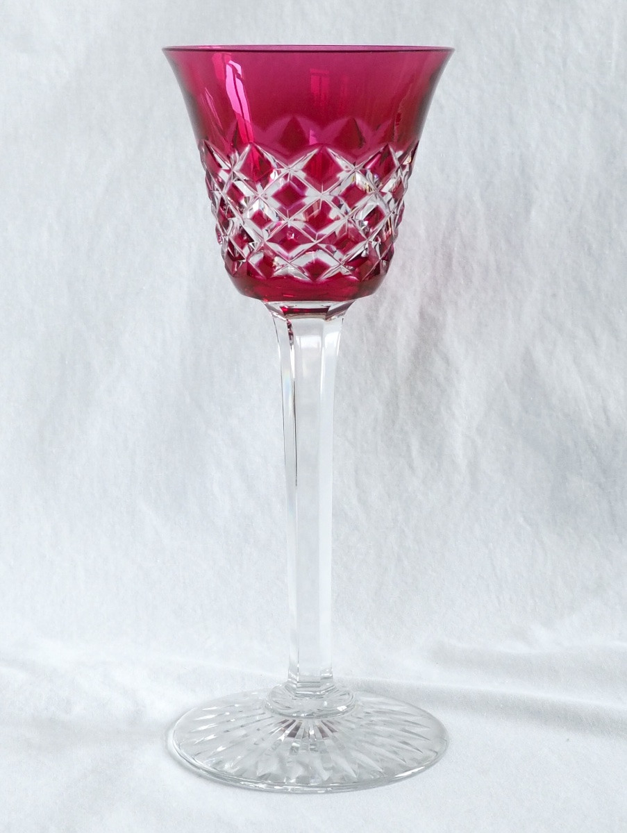 6 Verres à Vin Du Rhin En Cristal De Baccarat Modèle Burgos - 19,5cm-photo-2