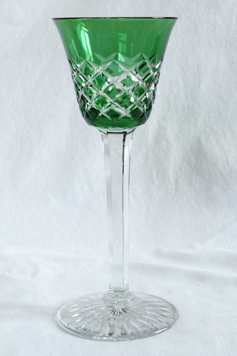 6 Verres à Vin Du Rhin En Cristal De Baccarat Modèle Burgos - 19,5cm-photo-2