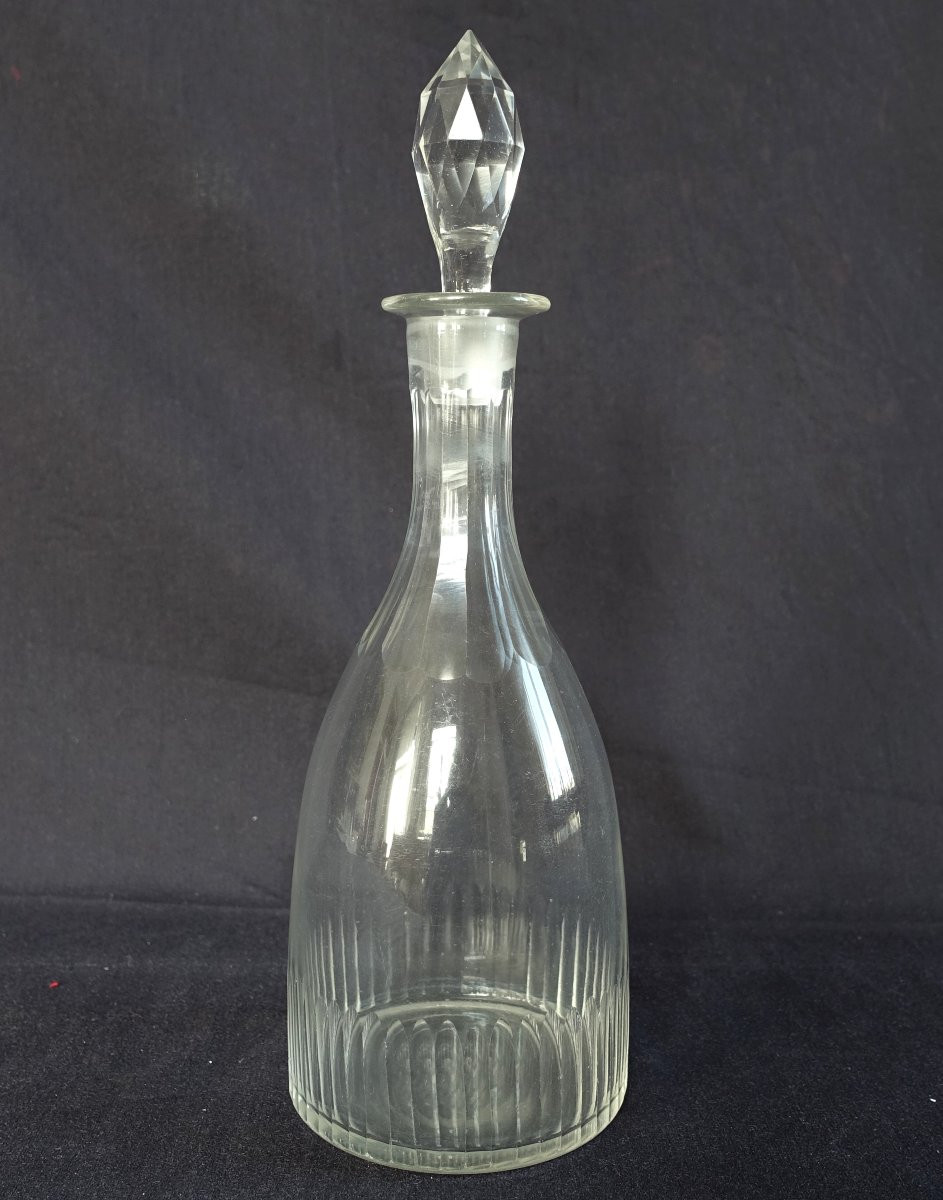Baccarat Or Le Creusot Cut Crystal Wine Decanter - Circa 1840-photo-3