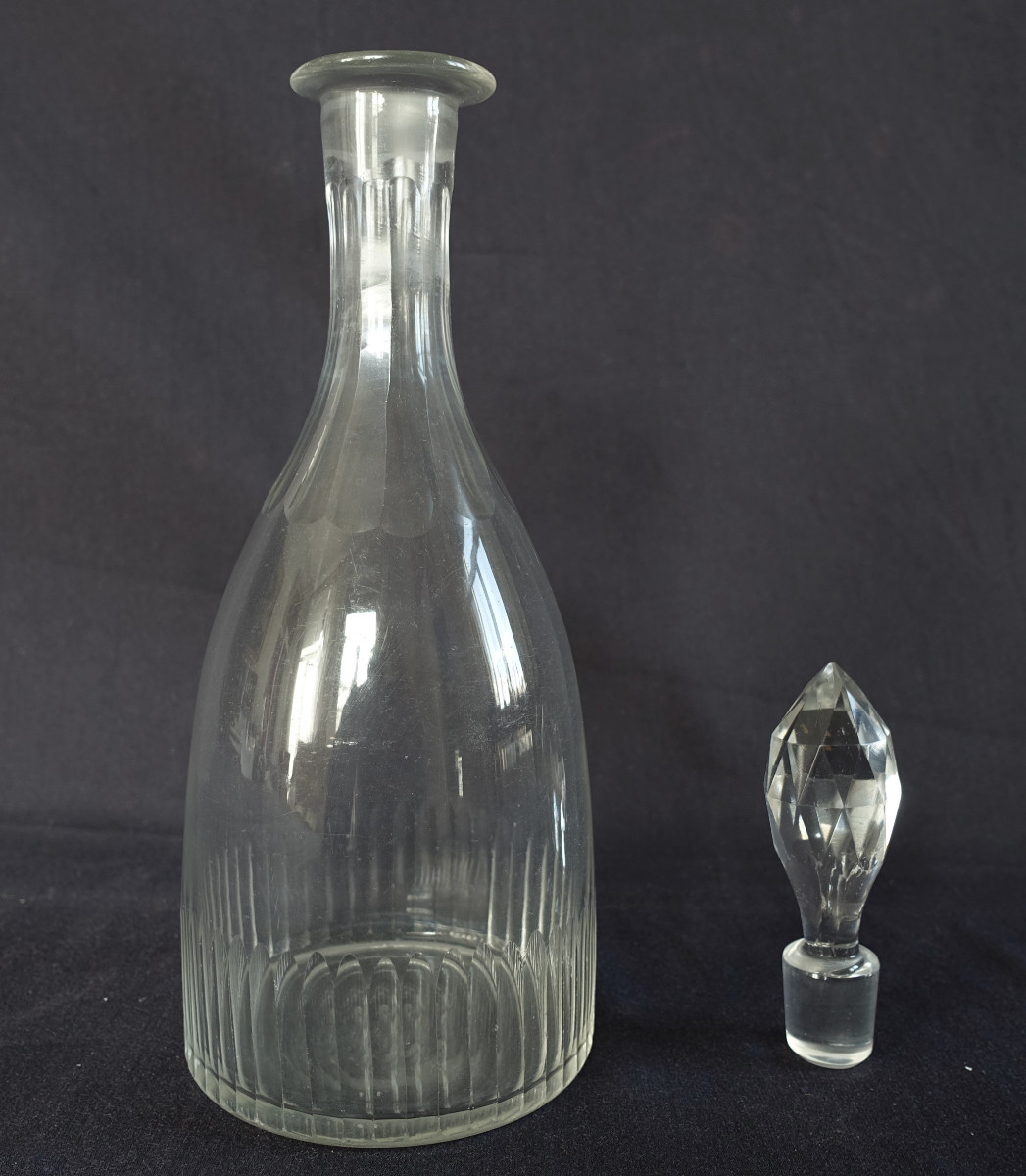 Baccarat Or Le Creusot Cut Crystal Wine Decanter - Circa 1840-photo-4