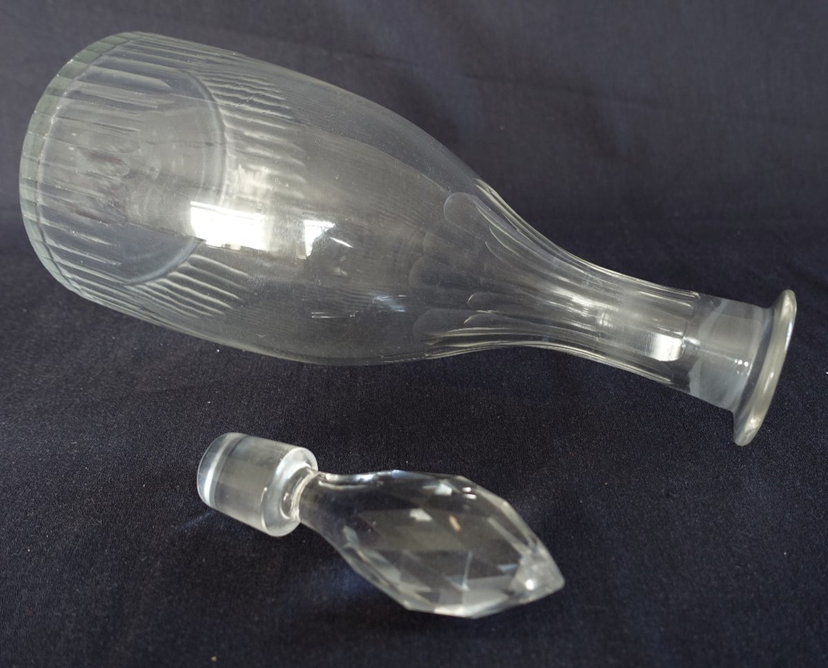 Baccarat Or Le Creusot Cut Crystal Wine Decanter - Circa 1840-photo-3